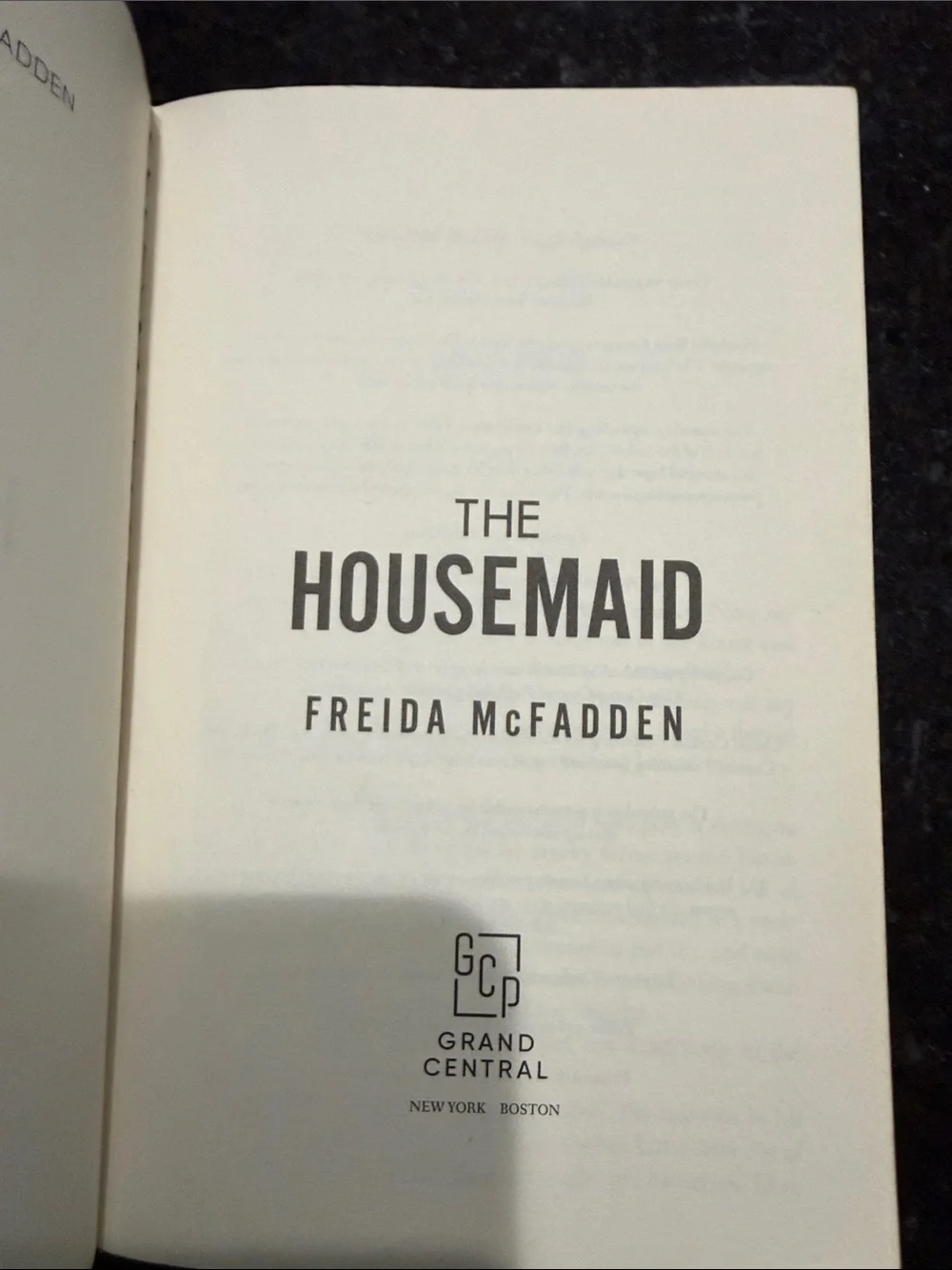 The Housemaid paperback novel by Freida McFadden New York Times best seller